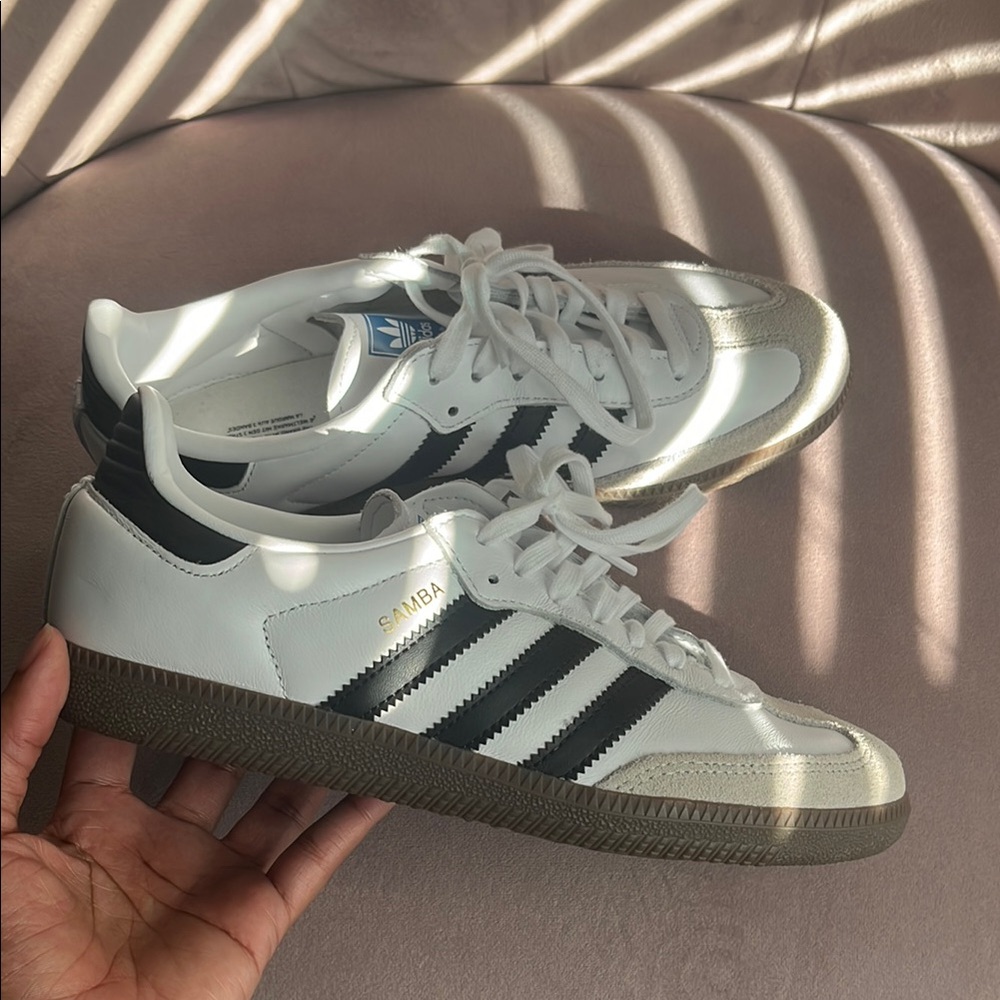 Adidas Samba White and Black Sneakers